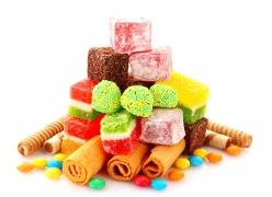 A colourful pile of sweets