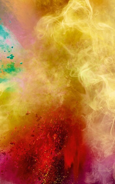 Eine knallbunte Explosion aus Farben, die eine Geschmacksexplosion symbolisieren soll.