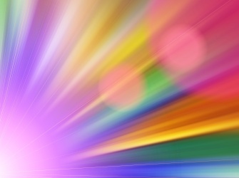 Colourful rays of light centering on the bottom left corner.